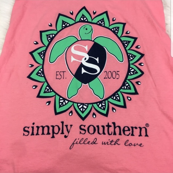 Simply Southern Racerback Scalloped Trim Tank Top - Picture 2 of 7